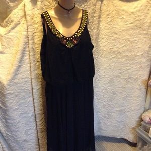 Black Maxi Dress With beads